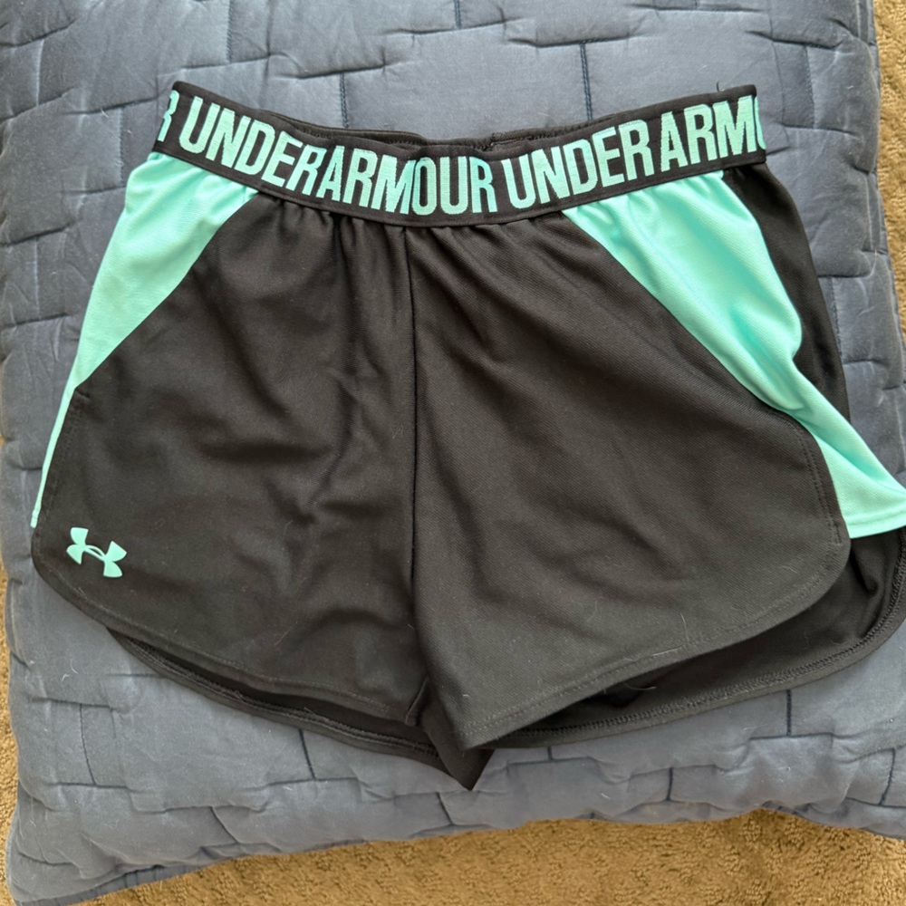 Under Armour Black/teal Athletic Shorts